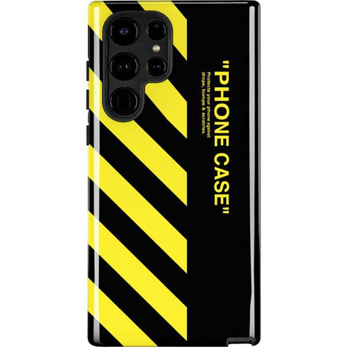 Black and Yellow Stripes Galaxy S25 Ultra Impact Case